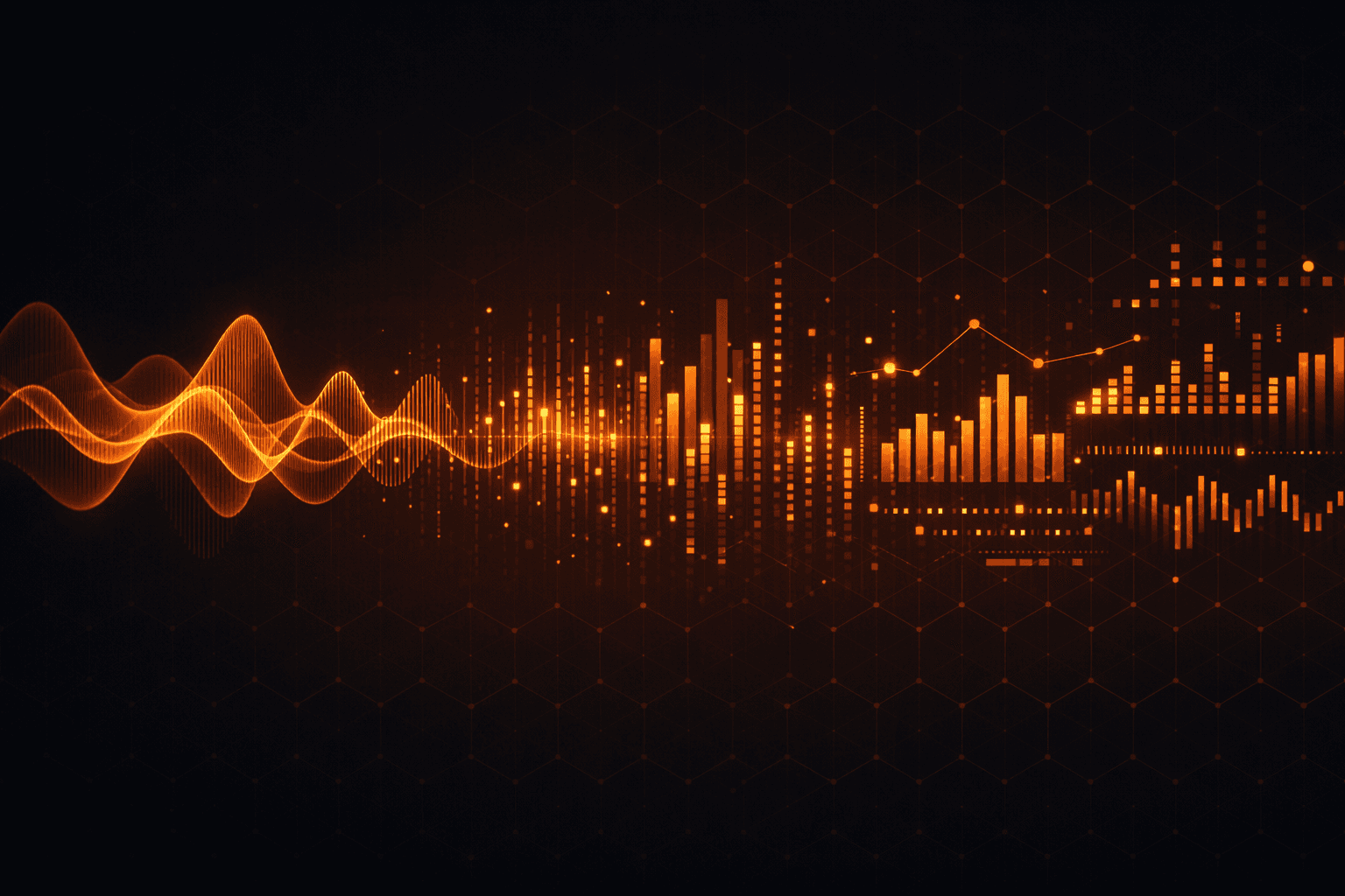 THE SIGNAL — audio waveforms transforming into data insights